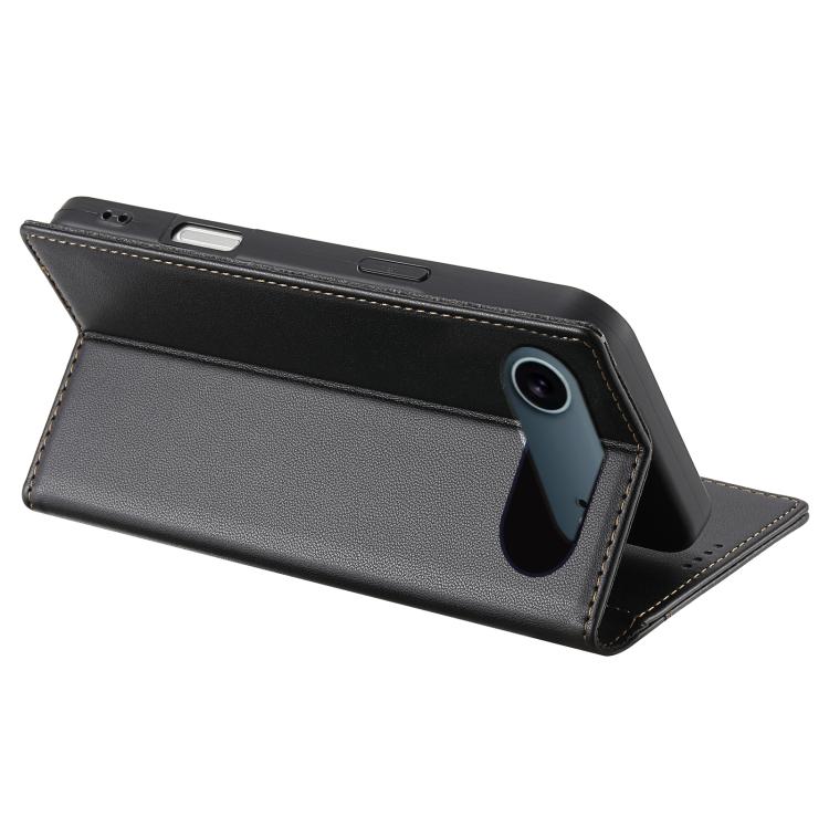 For iPhone Air N.BEKUS P3 RFID Stitching Magnetic Flip Leather Phone Case(Black) by N.BEKUS