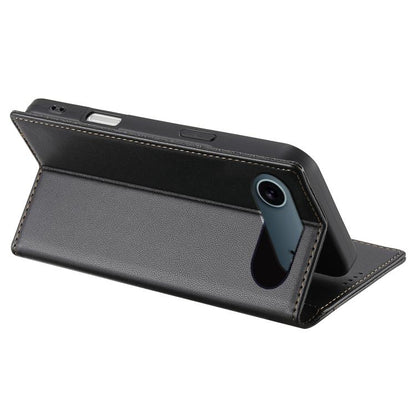 For iPhone Air N.BEKUS P3 RFID Stitching Magnetic Flip Leather Phone Case(Black) by N.BEKUS