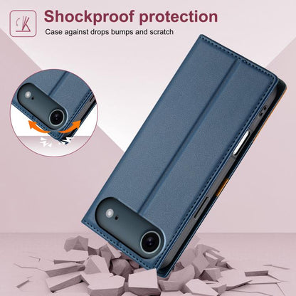 For iPhone Air N.BEKUS P3 RFID Stitching Magnetic Flip Leather Phone Case(Blue) by N.BEKUS