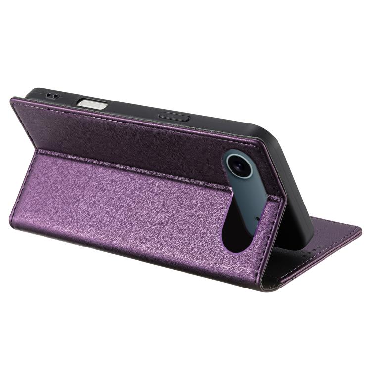 For iPhone Air N.BEKUS P3 RFID Stitching Magnetic Flip Leather Phone Case(Purple) by N.BEKUS