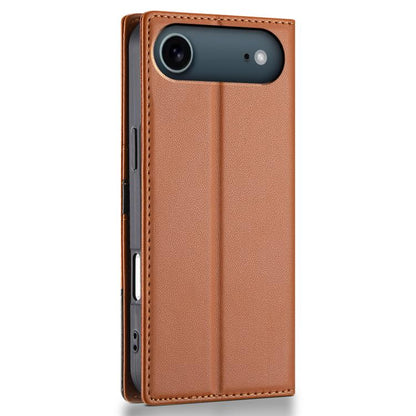 For iPhone Air N.BEKUS P3 RFID Stitching Magnetic Flip Leather Phone Case(Brown) by N.BEKUS
