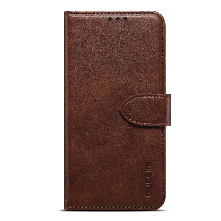 For iPhone 17 Pro Max GUSSIM Magnetic Horizontal Flip Leather Phone Case(Dark Brown) by GUSSIM