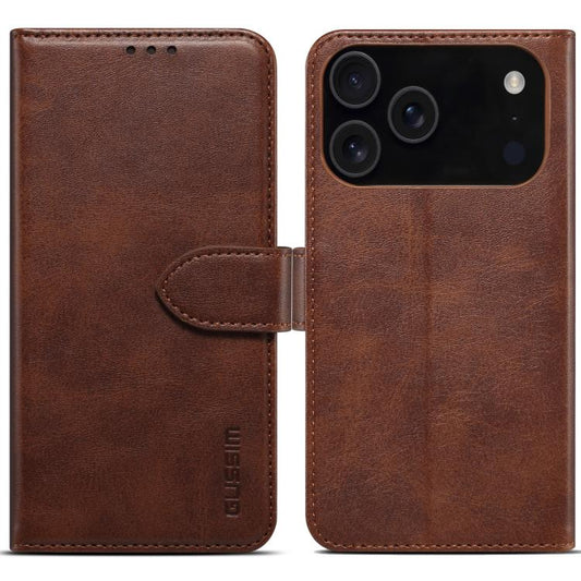 For iPhone 17 Pro GUSSIM Magnetic Horizontal Flip Leather Phone Case(Dark Brown) by GUSSIM