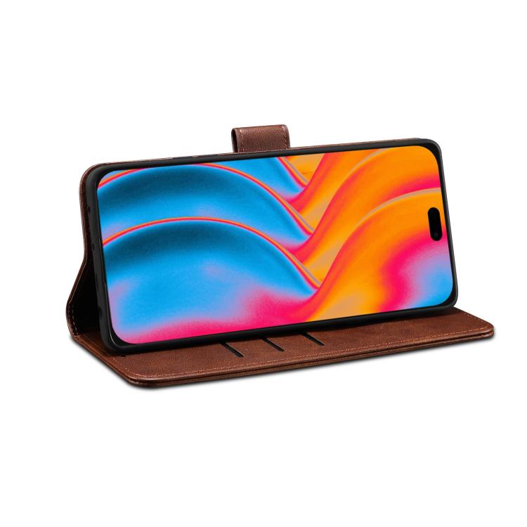 For iPhone 17 Pro GUSSIM Magnetic Horizontal Flip Leather Phone Case(Dark Brown) by GUSSIM