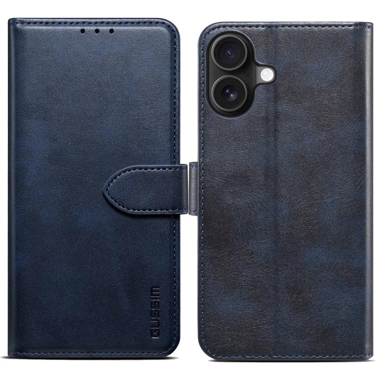 For iPhone 17 GUSSIM Magnetic Horizontal Flip Leather Phone Case(Blue) by GUSSIM