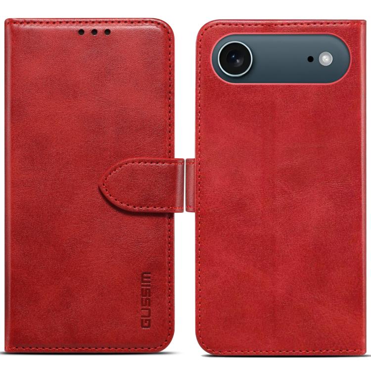 For iPhone Air GUSSIM Magnetic Horizontal Flip Leather Phone Case(Red) by GUSSIM