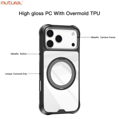 For iPhone 17 Pro Max Mutural Xuan Armor Series MagSafe Magnetic Holder Phone Case(Black) by Mutural