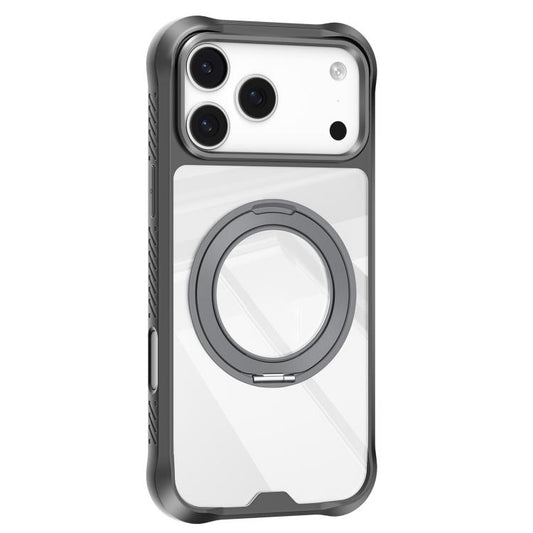 For iPhone 17 Pro Max Mutural Xuan Armor Series MagSafe Magnetic Holder Phone Case(Dark Grey) by Mutural