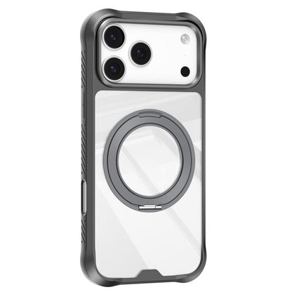 For iPhone 17 Pro Mutural Xuan Armor Series MagSafe Magnetic Holder Phone Case(Dark Grey) by Mutural