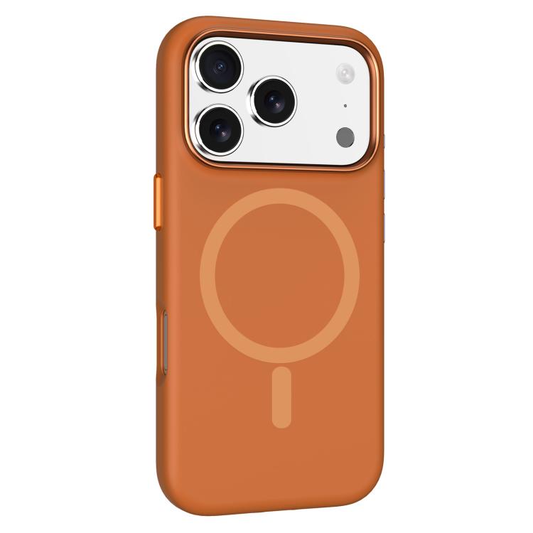 For iPhone 17 Pro Max Mutural Karen Series Liquid Silicone MagSafe Phone Case(Orange) by Mutural