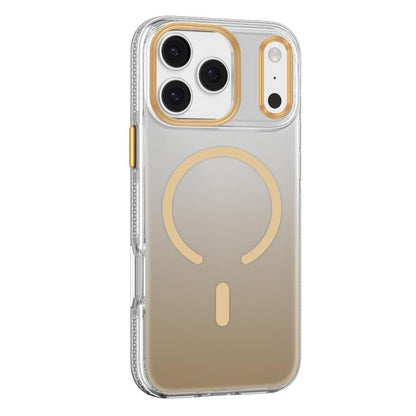 For iPhone 17 Pro Max Mutural Ice Series MagSafe Gradient Matte PC Hybrid TPU Phone Case(Gold) by Mutural
