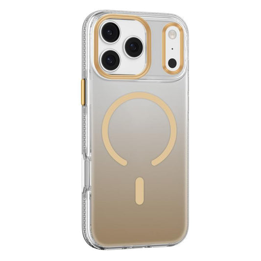 For iPhone 17 Pro Max Mutural Ice Series MagSafe Gradient Matte PC Hybrid TPU Phone Case(Gold) by Mutural