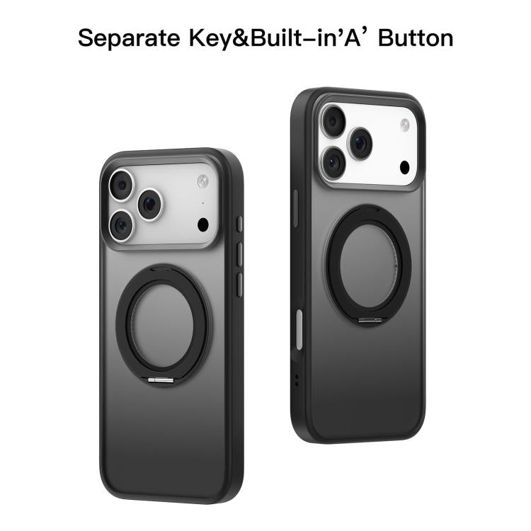 For iPhone 17 Pro Max Mutural Armor Series MagSafe Magnetic Holder Phone Case(Black) by Mutural