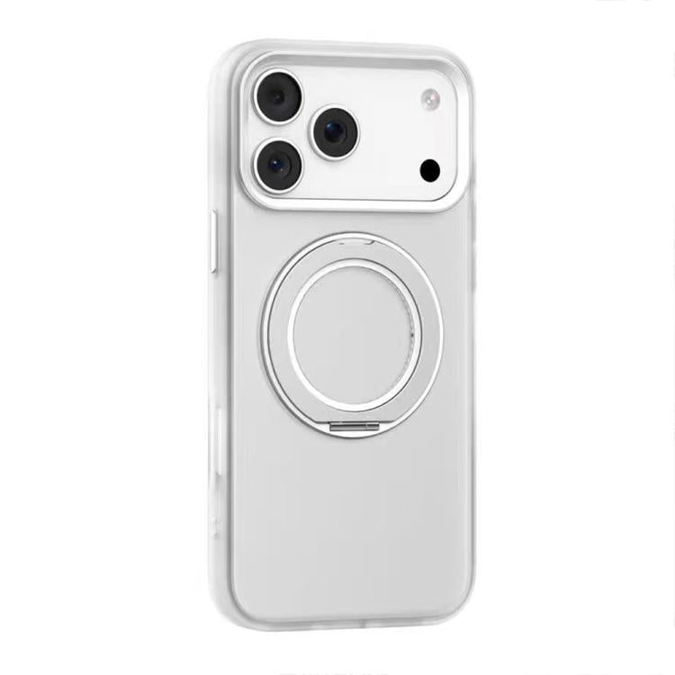 For iPhone 17 Pro Mutural Armor Series MagSafe Magnetic Holder Phone Case(Frosted White) by Mutural