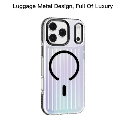 For iPhone 17 Pro Max Mutural Luggage Rainbow MagSafe Phone Case(Dark Blue) by Mutural