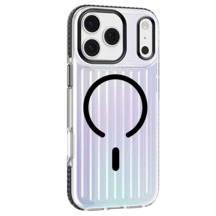 For iPhone 17 Pro Mutural Luggage Rainbow MagSafe Phone Case(Black) by Mutural