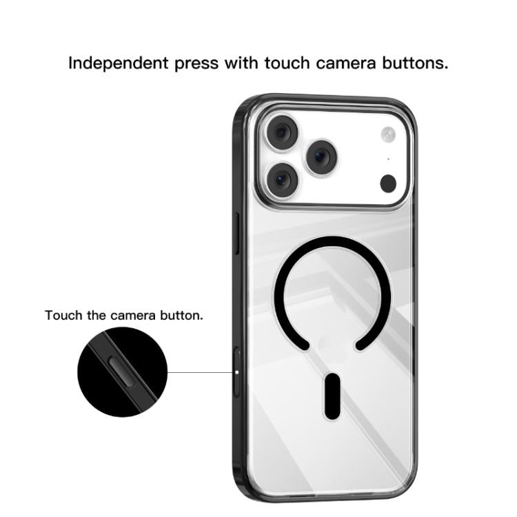 For iPhone 17 Pro Mutural Soft Mist Series MagSafe PC Hybrid TPU Phone Case(Black) by Mutural