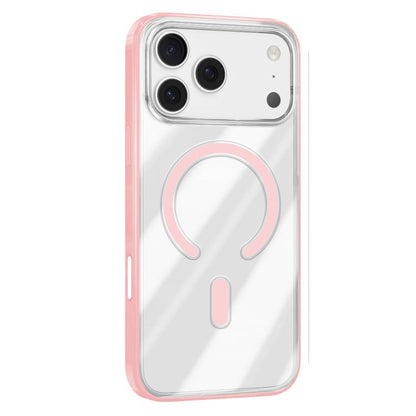 For iPhone 17 Pro Mutural Soft Mist Series MagSafe PC Hybrid TPU Phone Case(Pink) by Mutural
