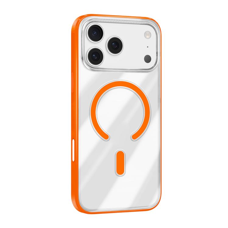 For iPhone 17 Pro Mutural Soft Mist Series MagSafe PC Hybrid TPU Phone Case(Orange) by Mutural