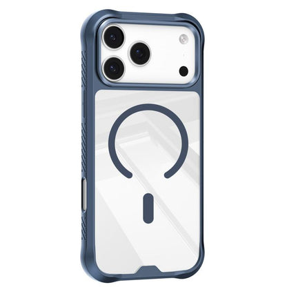 For iPhone 17 Pro Max Mutural Clear Armor Series MagSafe PC Hybrid TPU Phone Case(Blue) by Mutural