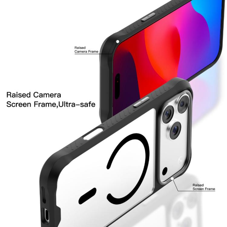 For iPhone 17 Pro Max Mutural Clear Armor Series MagSafe PC Hybrid TPU Phone Case(Orange) by Mutural