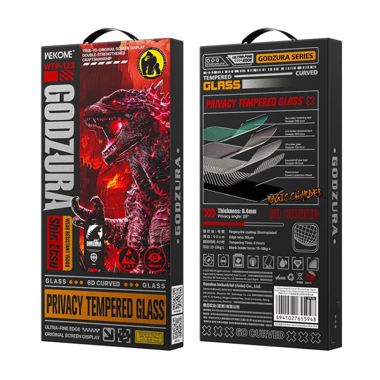 For iPhone Air WK WTP-123 6D Curved Ultra-Fine Edge Privacy Full-Screen Tempered Glass Film(Transparent) by WK