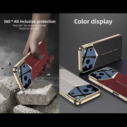 For iPhone 17 Pro Max GKK Blade Phantom Plain Leather Phone Case(Red) by GKK