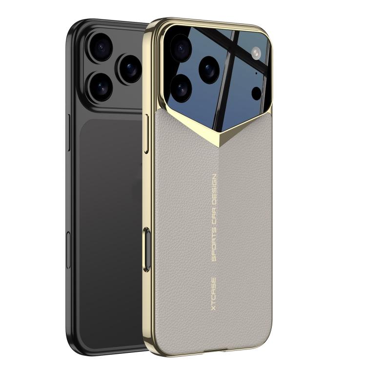 For iPhone 17 Pro Max GKK Blade Phantom Plain Leather Phone Case(Titanium Gray) by GKK