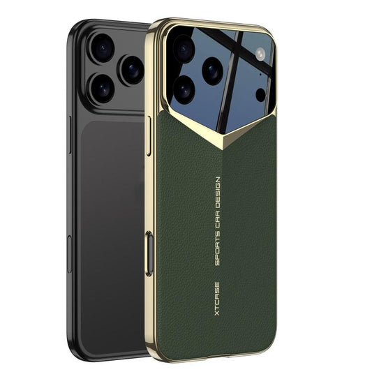 For iPhone 17 Pro GKK Blade Phantom Plain Leather Phone Case(Green) by GKK