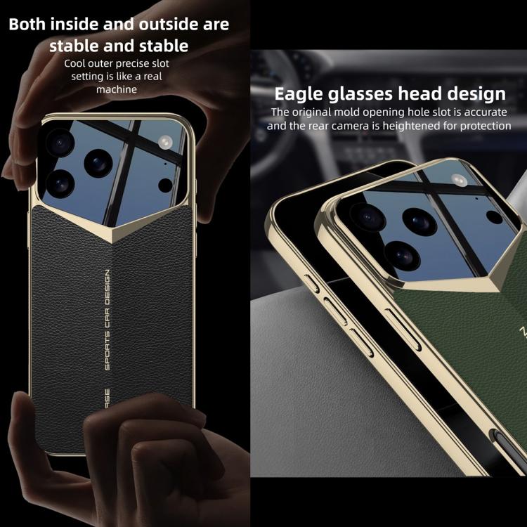 For iPhone 17 Pro GKK Blade Phantom Plain Leather Phone Case(Green) by GKK