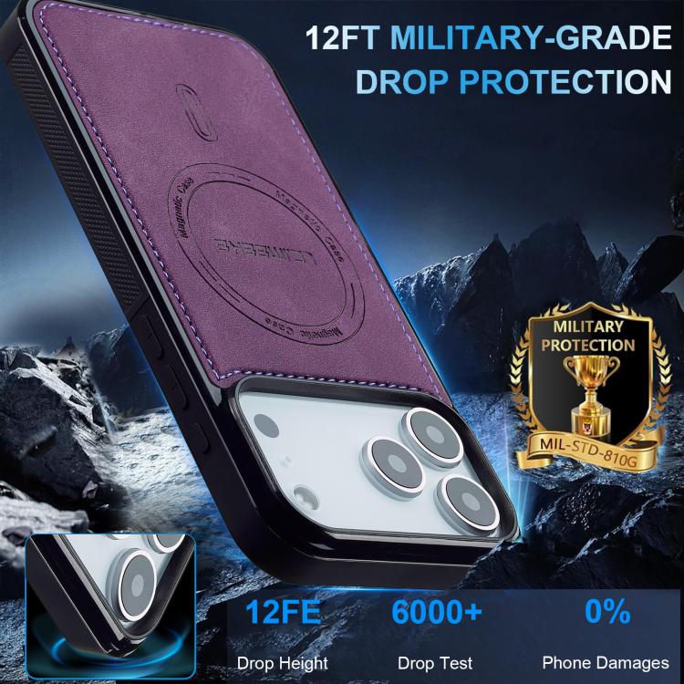 For iPhone 17 Pro Max LC.IMEEKE L6 Series MagSafe Magnetic Phone Case(Purple) by LC.IMEEKE