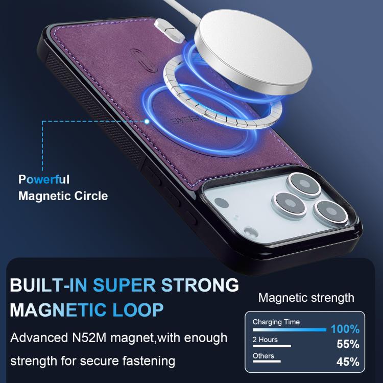 For iPhone 17 Pro Max LC.IMEEKE L6 Series MagSafe Magnetic Phone Case(Purple) by LC.IMEEKE