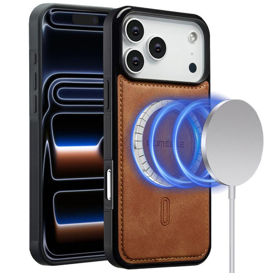 For iPhone 17 Pro Max LC.IMEEKE L6 Series MagSafe Magnetic Phone Case(Brown) by LC.IMEEKE