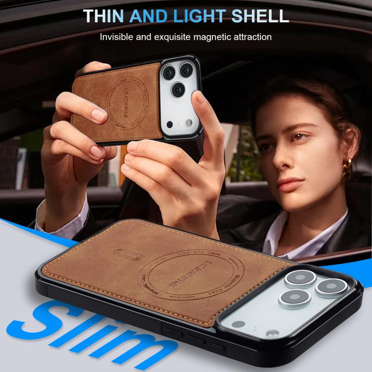 For iPhone 17 Pro Max LC.IMEEKE L6 Series MagSafe Magnetic Phone Case(Brown) by LC.IMEEKE