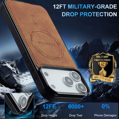 For iPhone 17 Pro LC.IMEEKE L6 Series MagSafe Magnetic Phone Case(Brown) by LC.IMEEKE