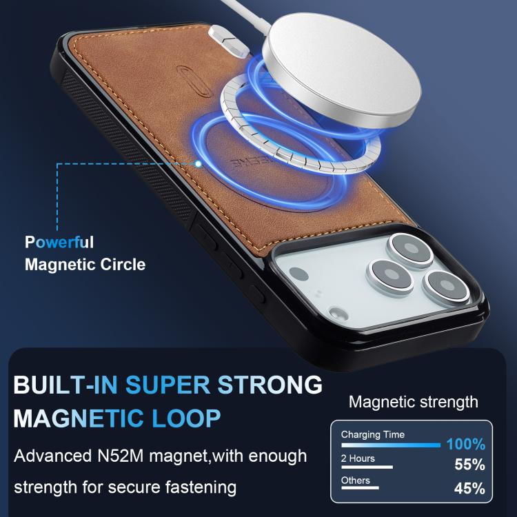 For iPhone 17 Pro LC.IMEEKE L6 Series MagSafe Magnetic Phone Case(Brown) by LC.IMEEKE