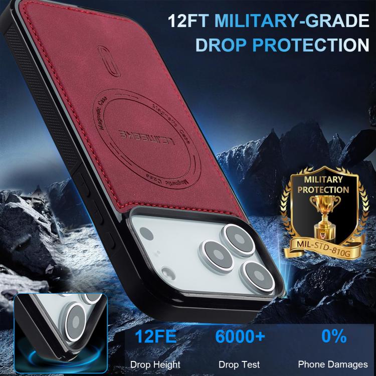 For iPhone 17 Pro LC.IMEEKE L6 Series MagSafe Magnetic Phone Case(Red) by LC.IMEEKE