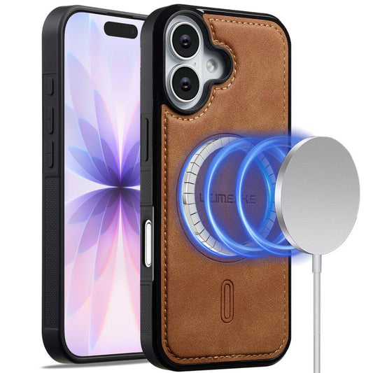 For iPhone 17 LC.IMEEKE L6 Series MagSafe Magnetic Phone Case(Brown) by LC.IMEEKE