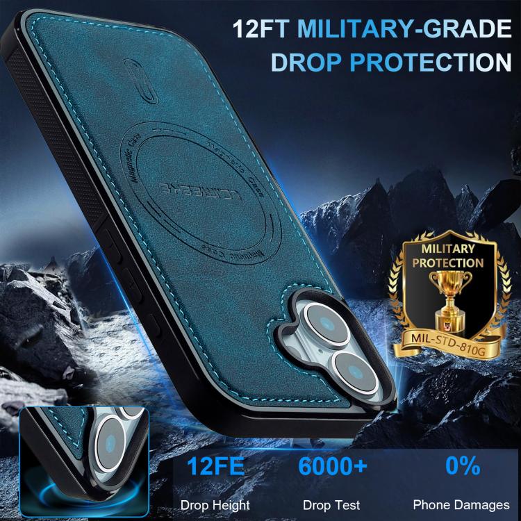 For iPhone 17 LC.IMEEKE L6 Series MagSafe Magnetic Phone Case(Blue) by LC.IMEEKE