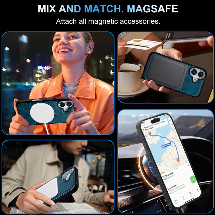 For iPhone 17 LC.IMEEKE L6 Series MagSafe Magnetic Phone Case(Blue) by LC.IMEEKE