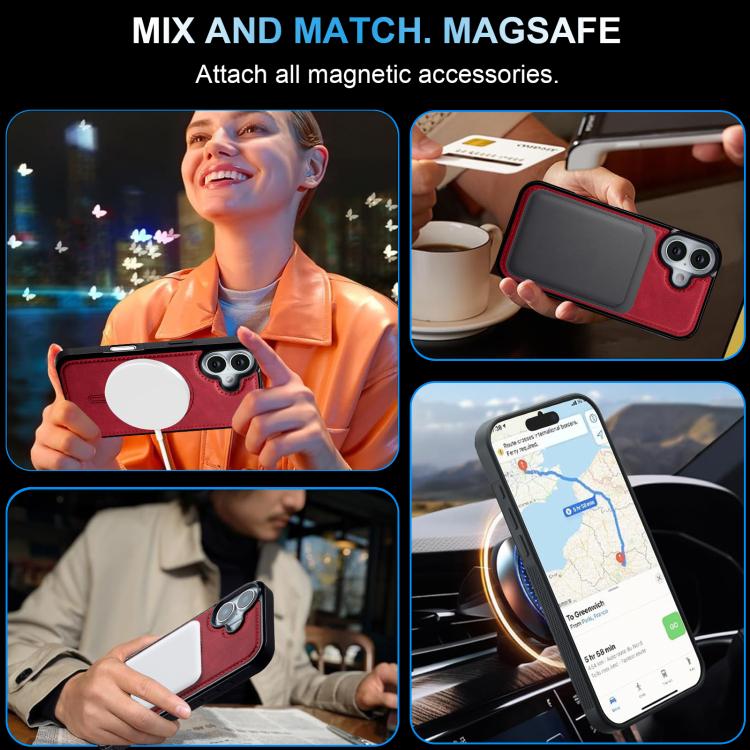For iPhone 17 LC.IMEEKE L6 Series MagSafe Magnetic Phone Case(Red) by LC.IMEEKE