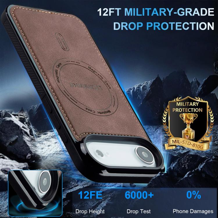 For iPhone Air LC.IMEEKE L6 Series MagSafe Magnetic Phone Case(Coffee) by LC.IMEEKE