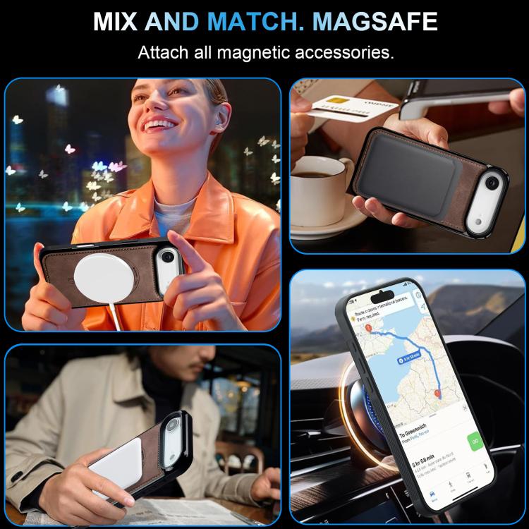 For iPhone Air LC.IMEEKE L6 Series MagSafe Magnetic Phone Case(Coffee) by LC.IMEEKE