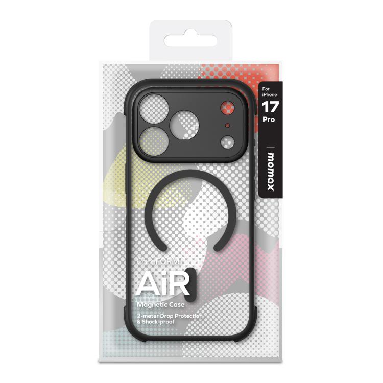 For iPhone 17 Pro MOMAX Airbag Shockproof MagSafe Phone Case(Black) by MOMAX