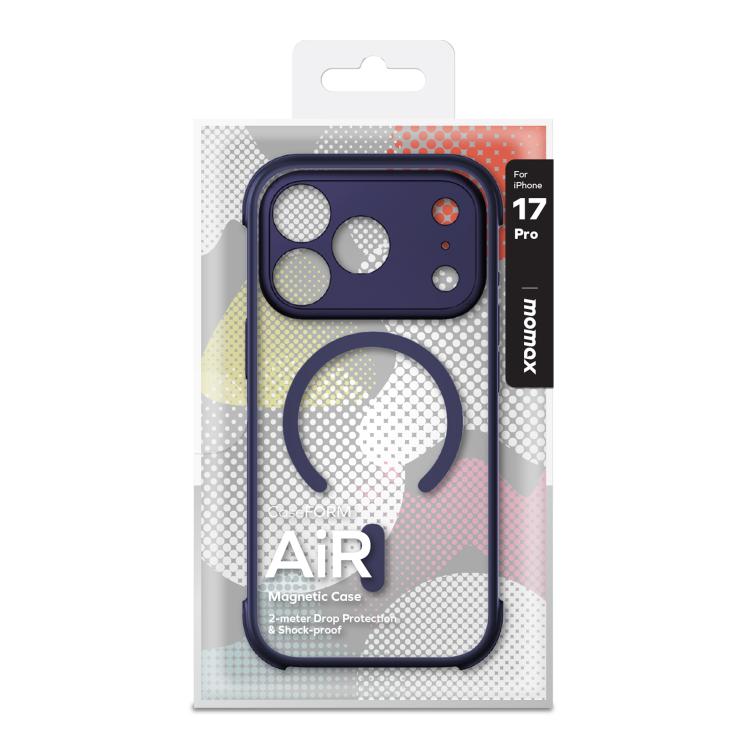 For iPhone 17 Pro MOMAX Airbag Shockproof MagSafe Phone Case(Blue) by MOMAX