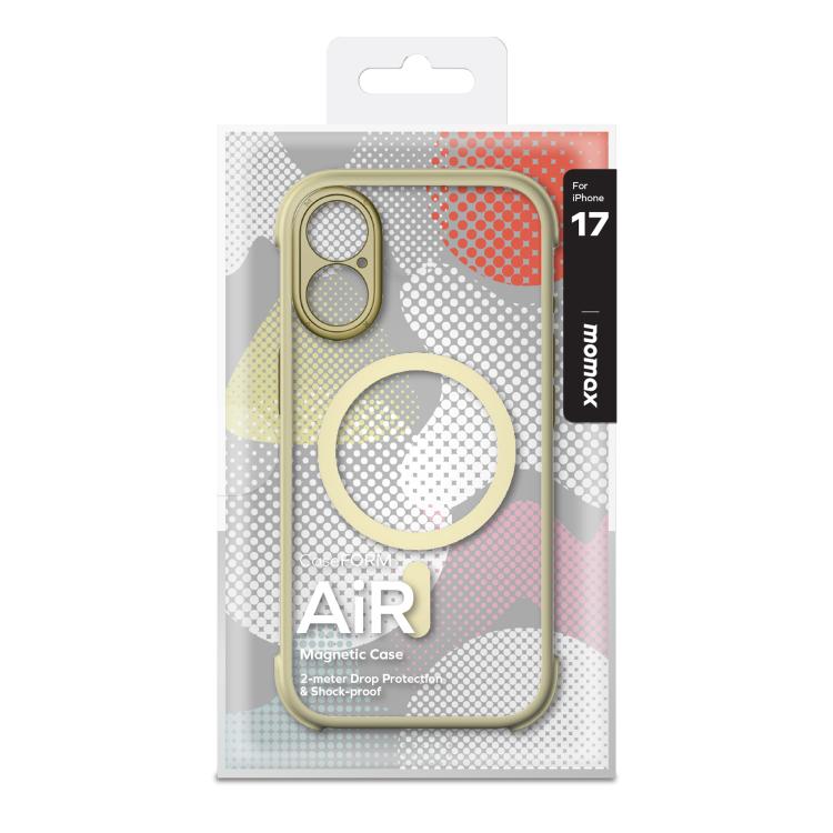 For iPhone 17 MOMAX Airbag Shockproof MagSafe Phone Case(Yellow) by MOMAX