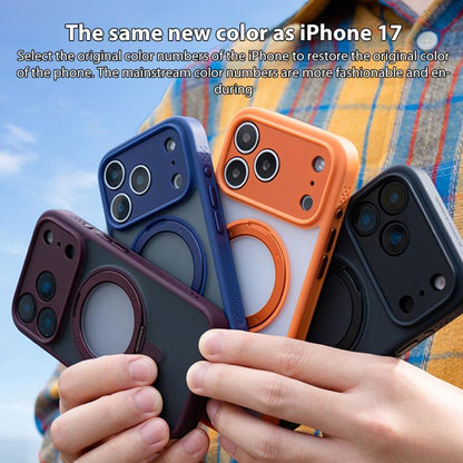 For iPhone 17 Pro Max MOMAX Magsafe Magnetic Metal Rotating Holder Phone Case(Orange) by MOMAX