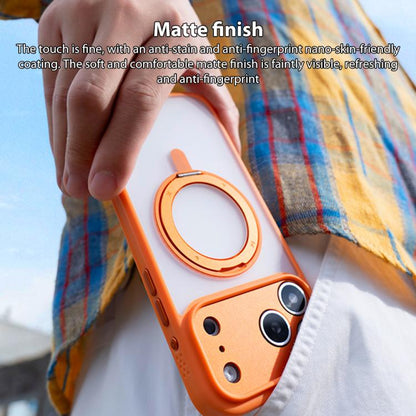 For iPhone 17 Pro Max MOMAX Magsafe Magnetic Metal Rotating Holder Phone Case(Orange) by MOMAX