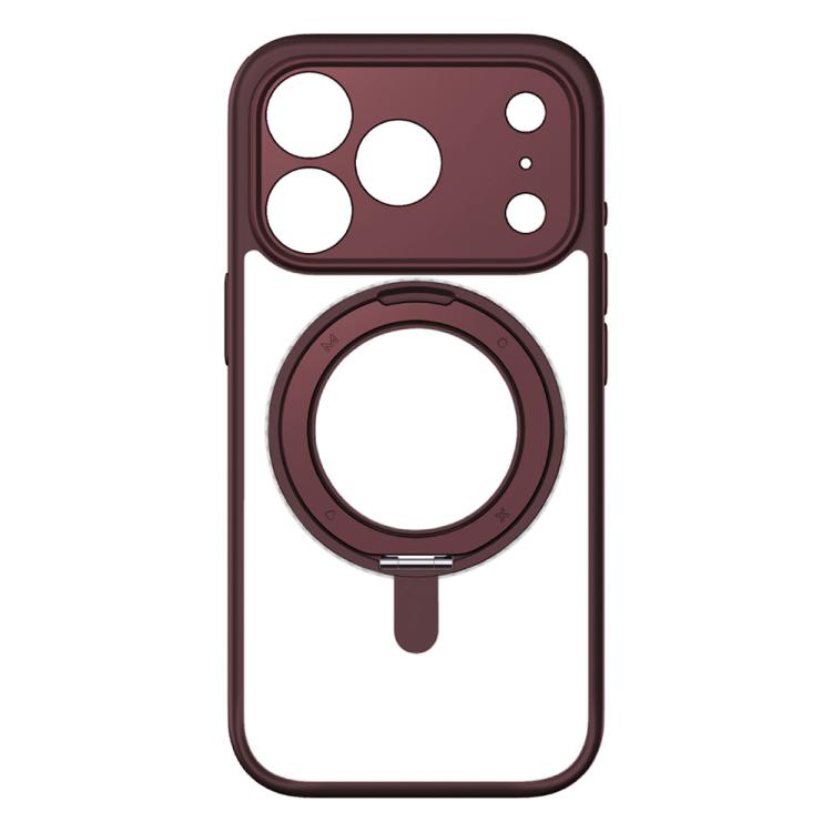 For iPhone 17 Pro Max MOMAX Magsafe Magnetic Metal Rotating Holder Phone Case(Red) by MOMAX