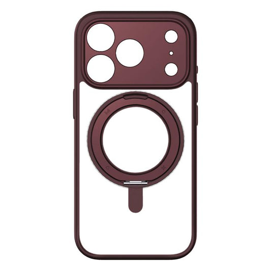 For iPhone 17 Pro Max MOMAX Magsafe Magnetic Metal Rotating Holder Phone Case(Red) by MOMAX